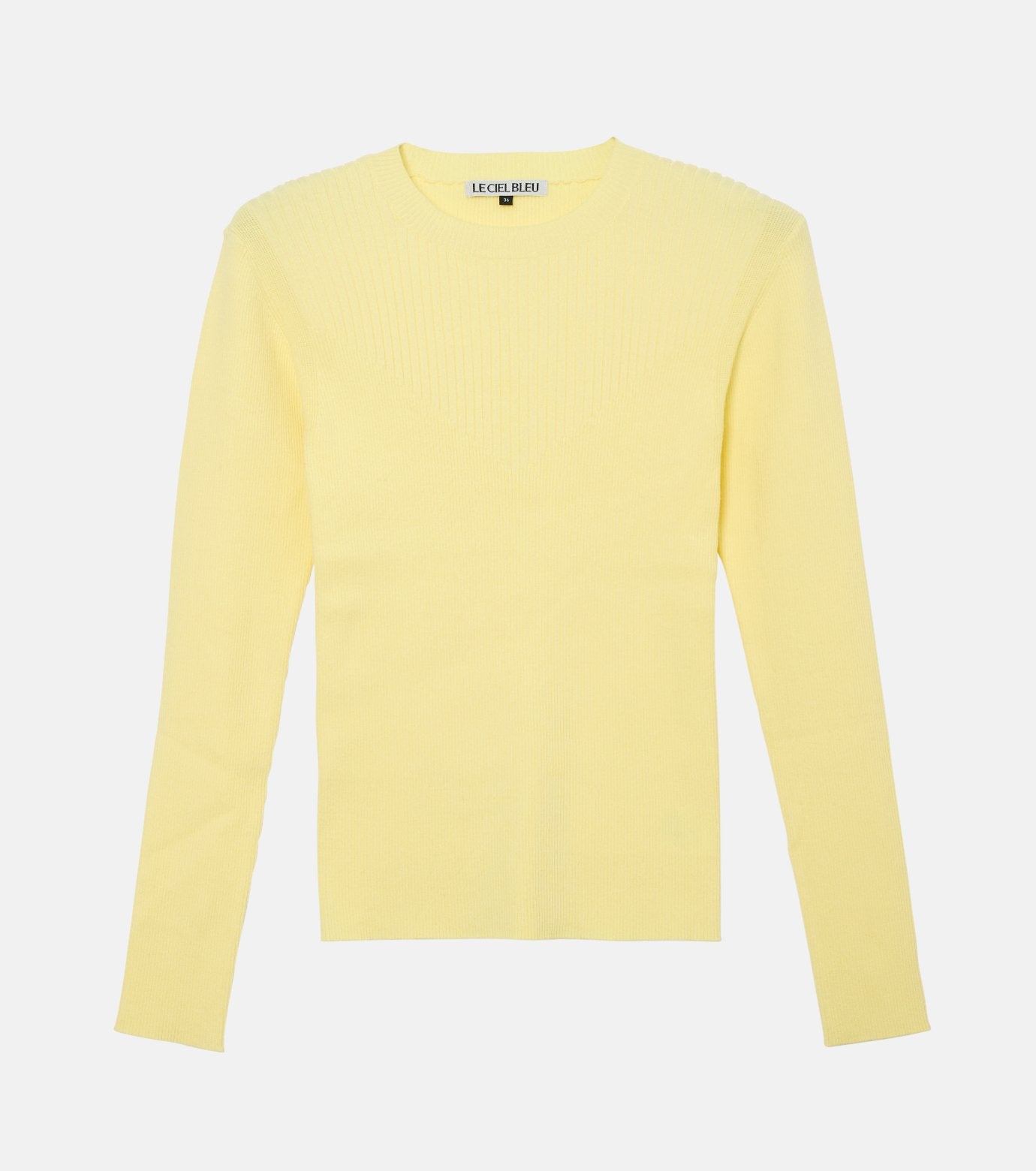 Two-Texture Ribbed Knit Top