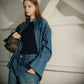 Two-Texture Ribbed Knit Top