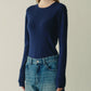 Two-Texture Ribbed Knit Top