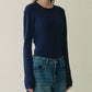 Two-Texture Ribbed Knit Top