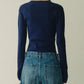 Two-Texture Ribbed Knit Top