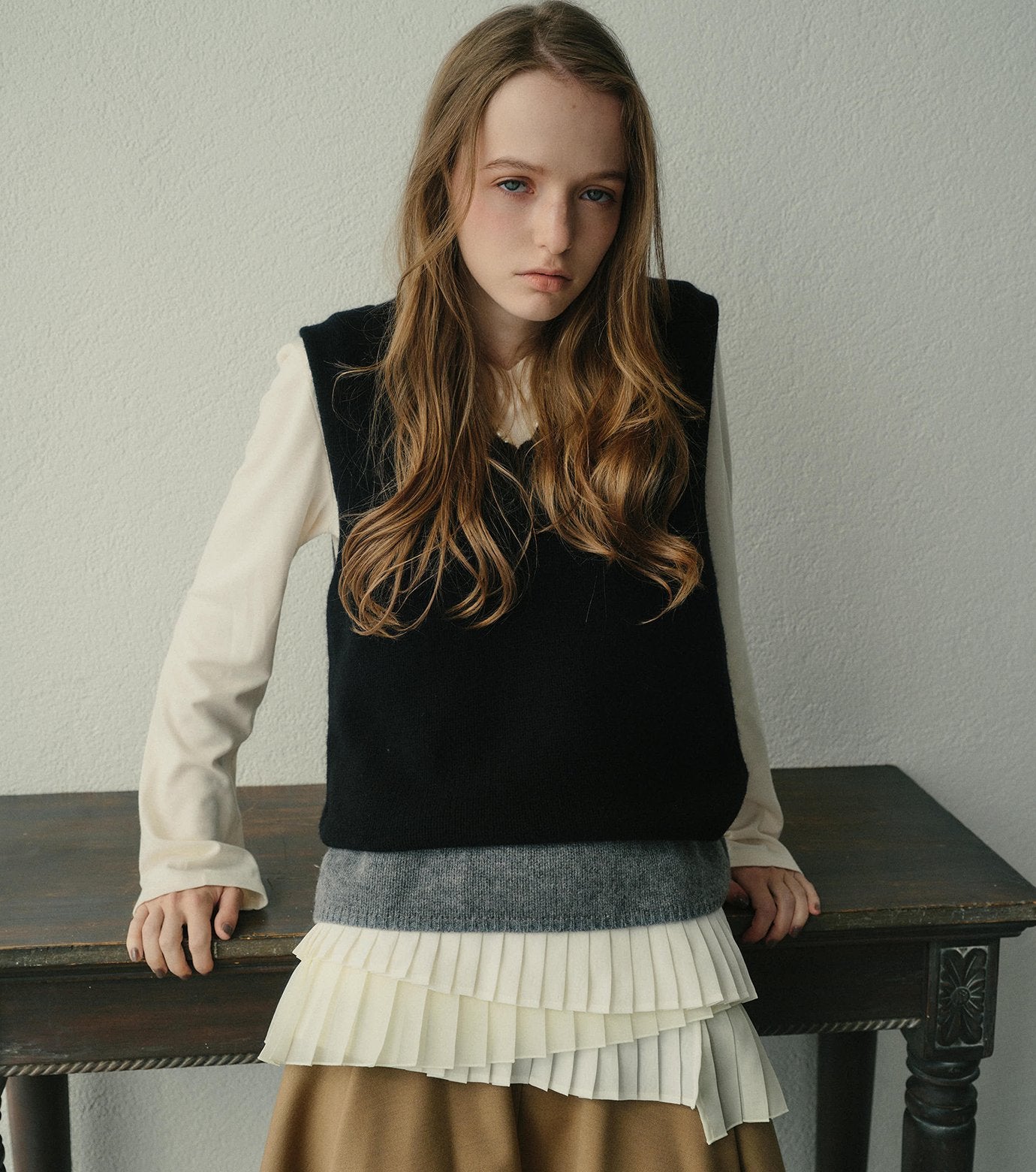 V-Neck Knit Vest