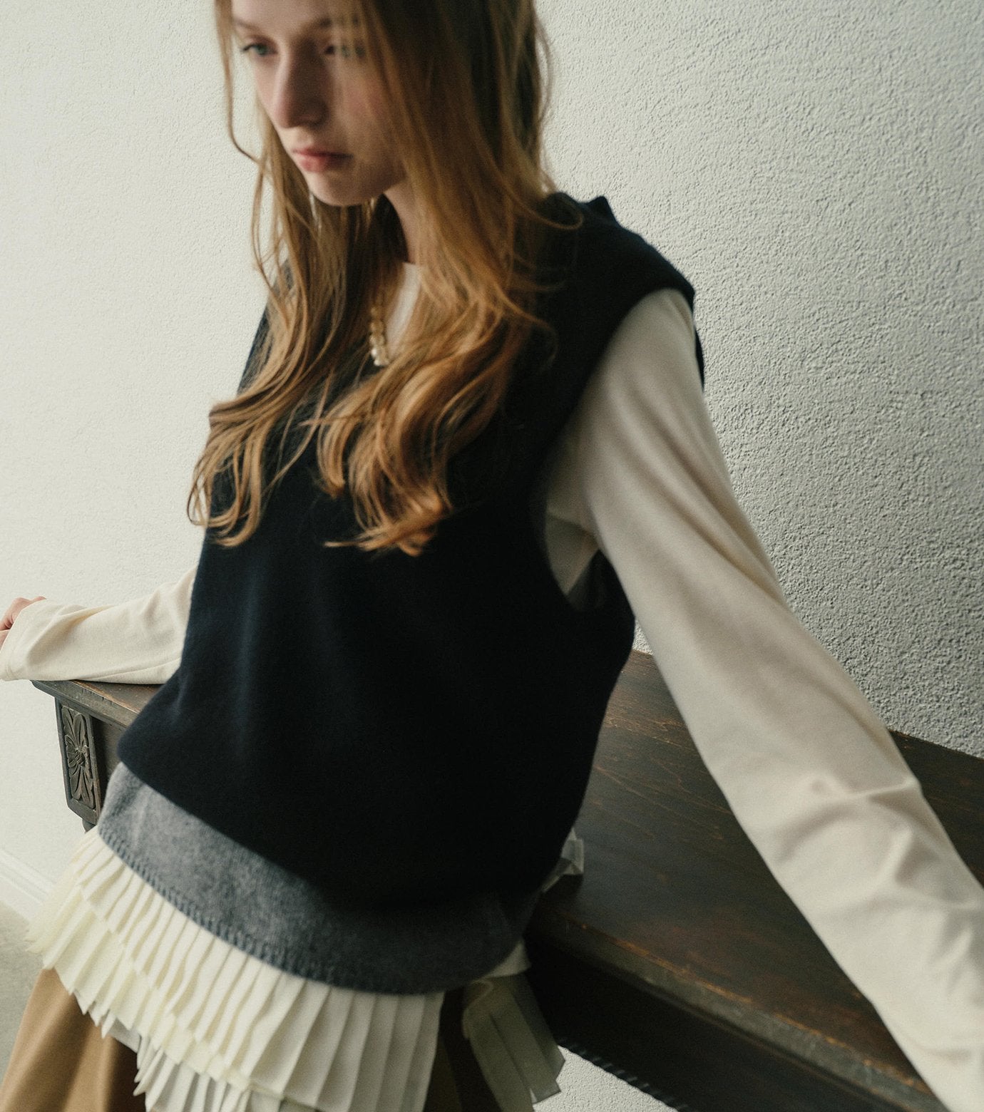 V-Neck Knit Vest