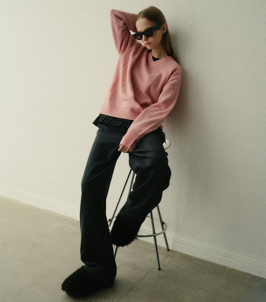 V-Neck Knit Pullover