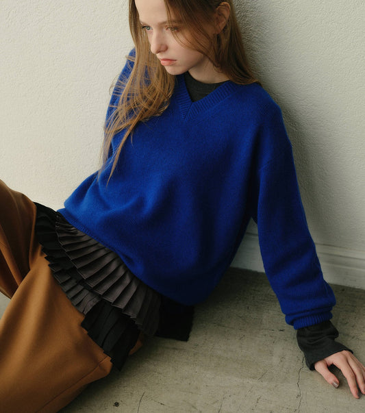 V-Neck Knit Pullover