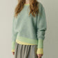 Color-Contrast Roundneck Pullover