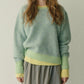 Color-Contrast Roundneck Pullover