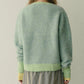 Color-Contrast Roundneck Pullover