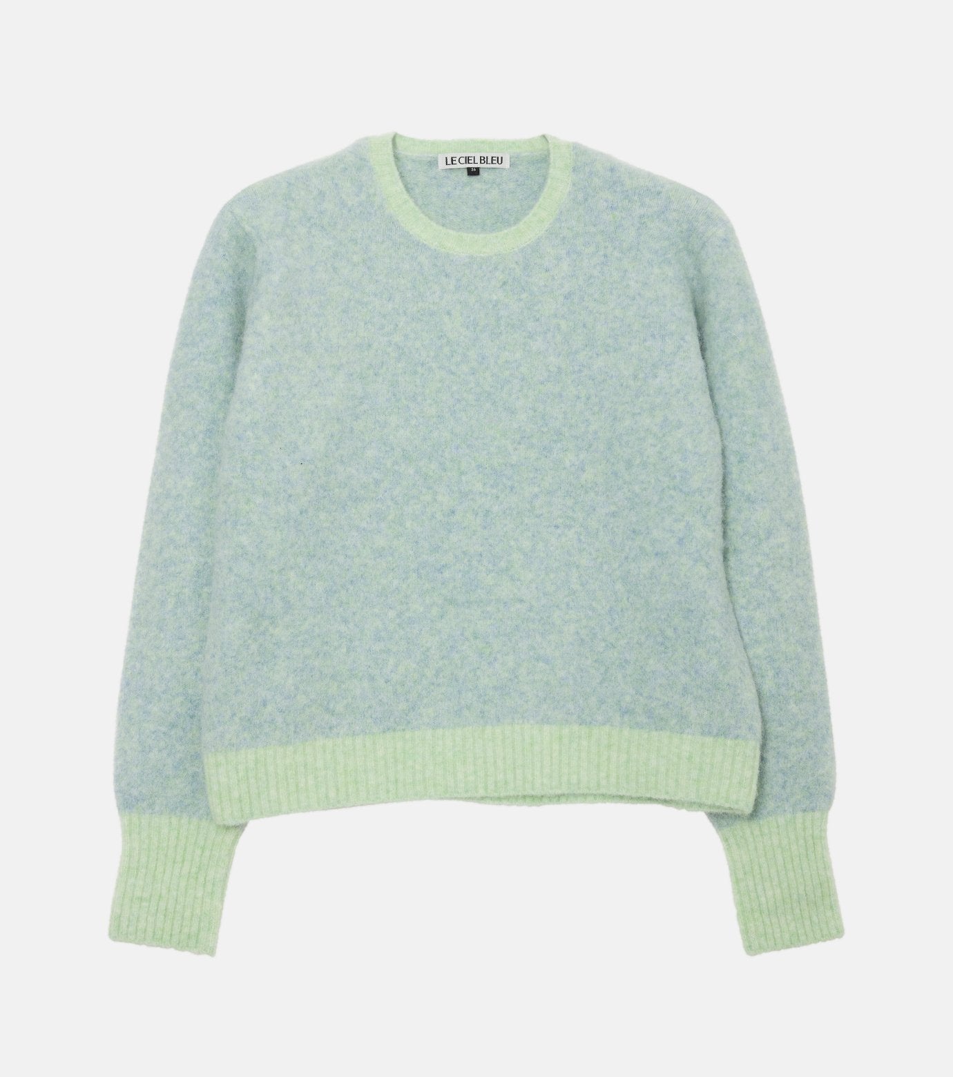 Color-Contrast Roundneck Pullover