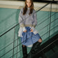 Color-Contrast Roundneck Pullover