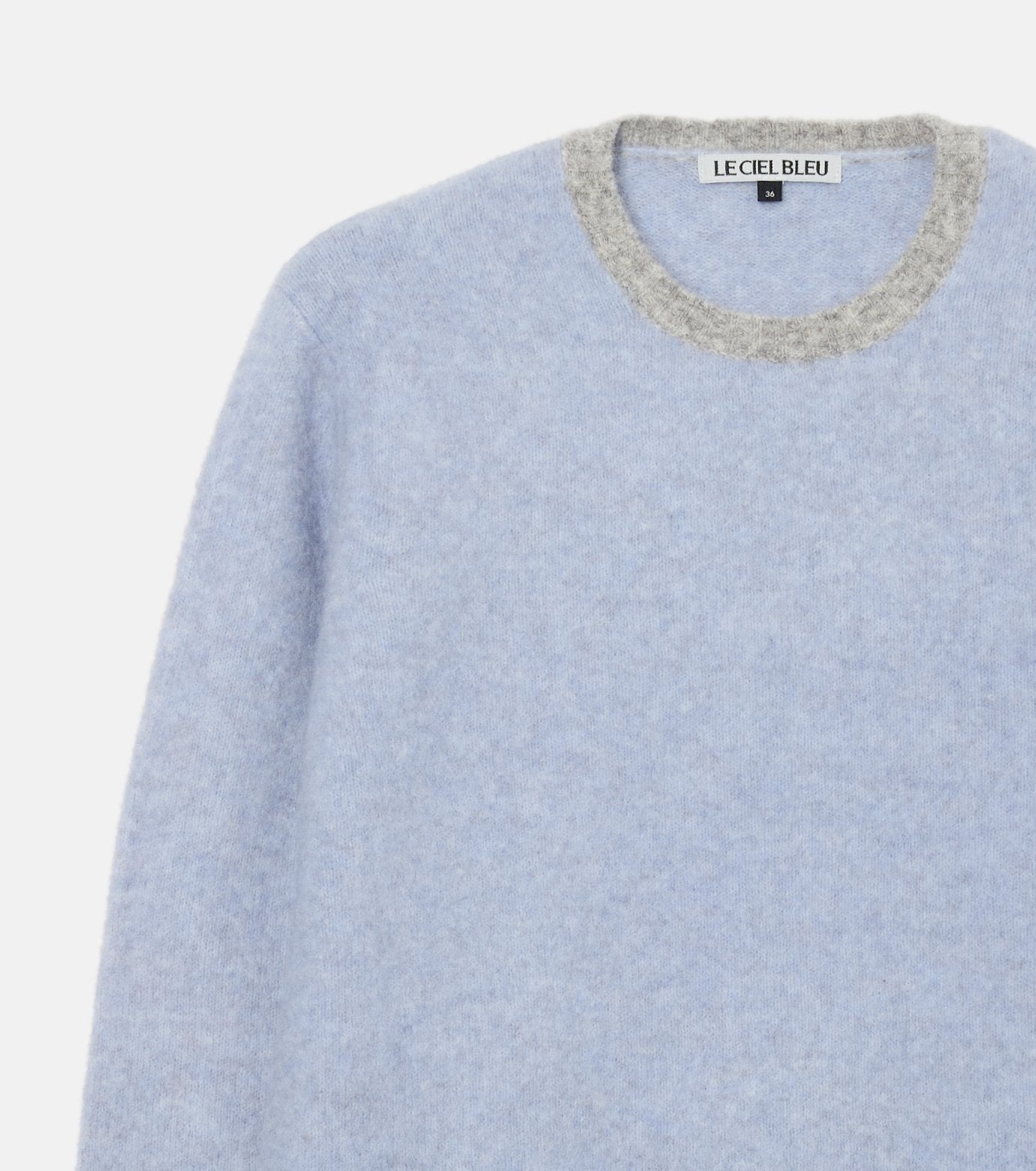 Color-Contrast Roundneck Pullover