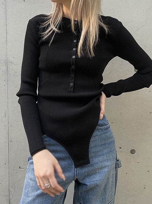 Ribbed Knit Bodysuits