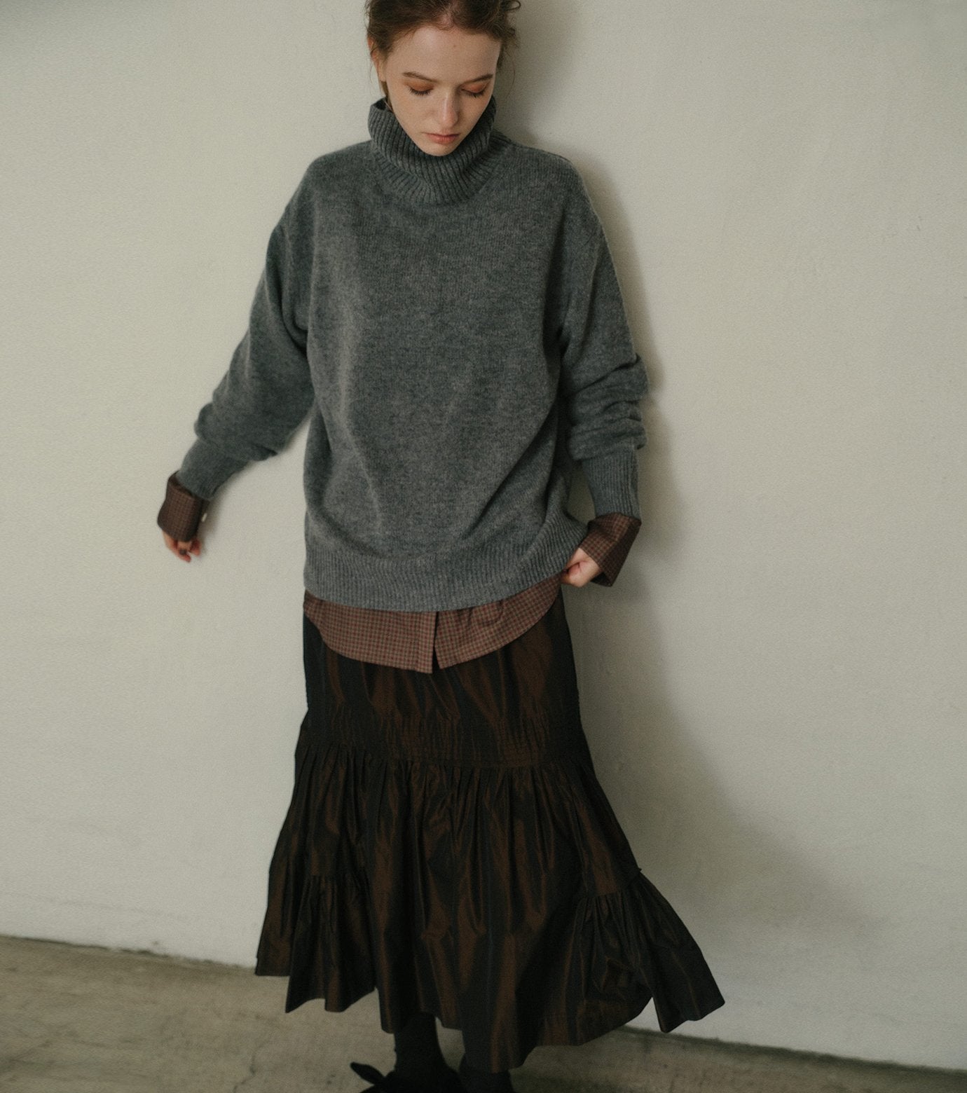 Turtle-Neck Knit Pullover