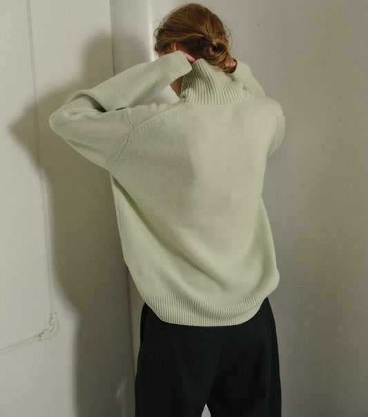 Turtle-Neck Knit Pullover