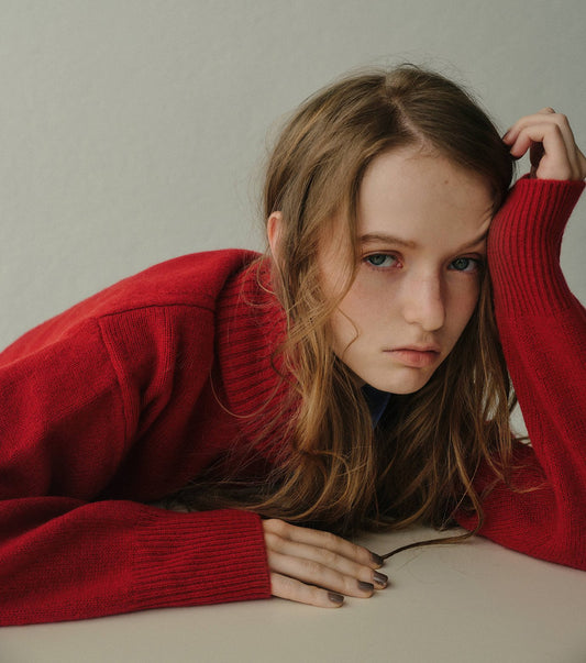 Turtle-Neck Knit Pullover