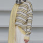 Brushed Mohair Striped Pullover