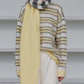 Brushed Mohair Striped Pullover