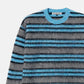 Brushed Mohair Striped Pullover