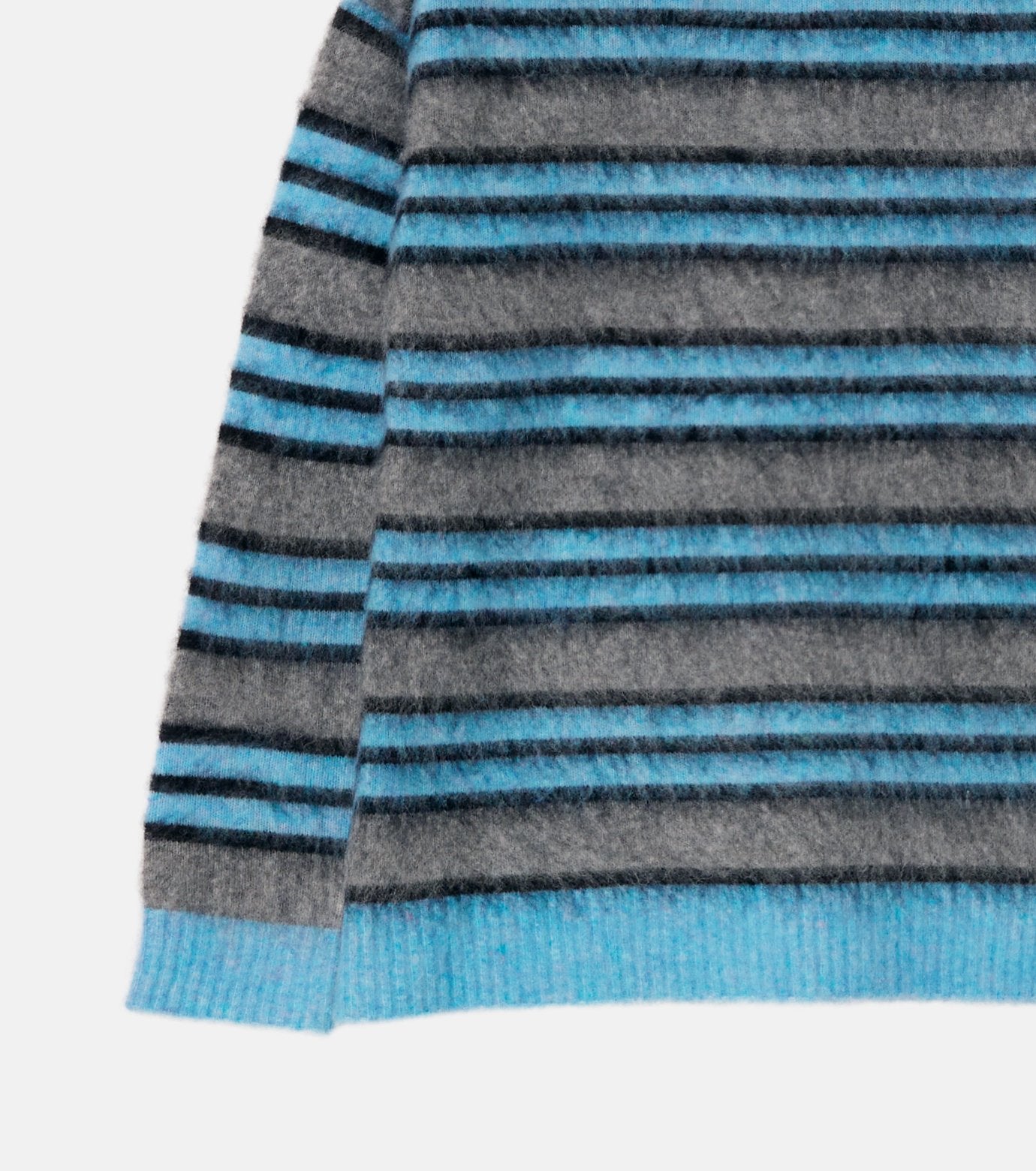 Brushed Mohair Striped Pullover