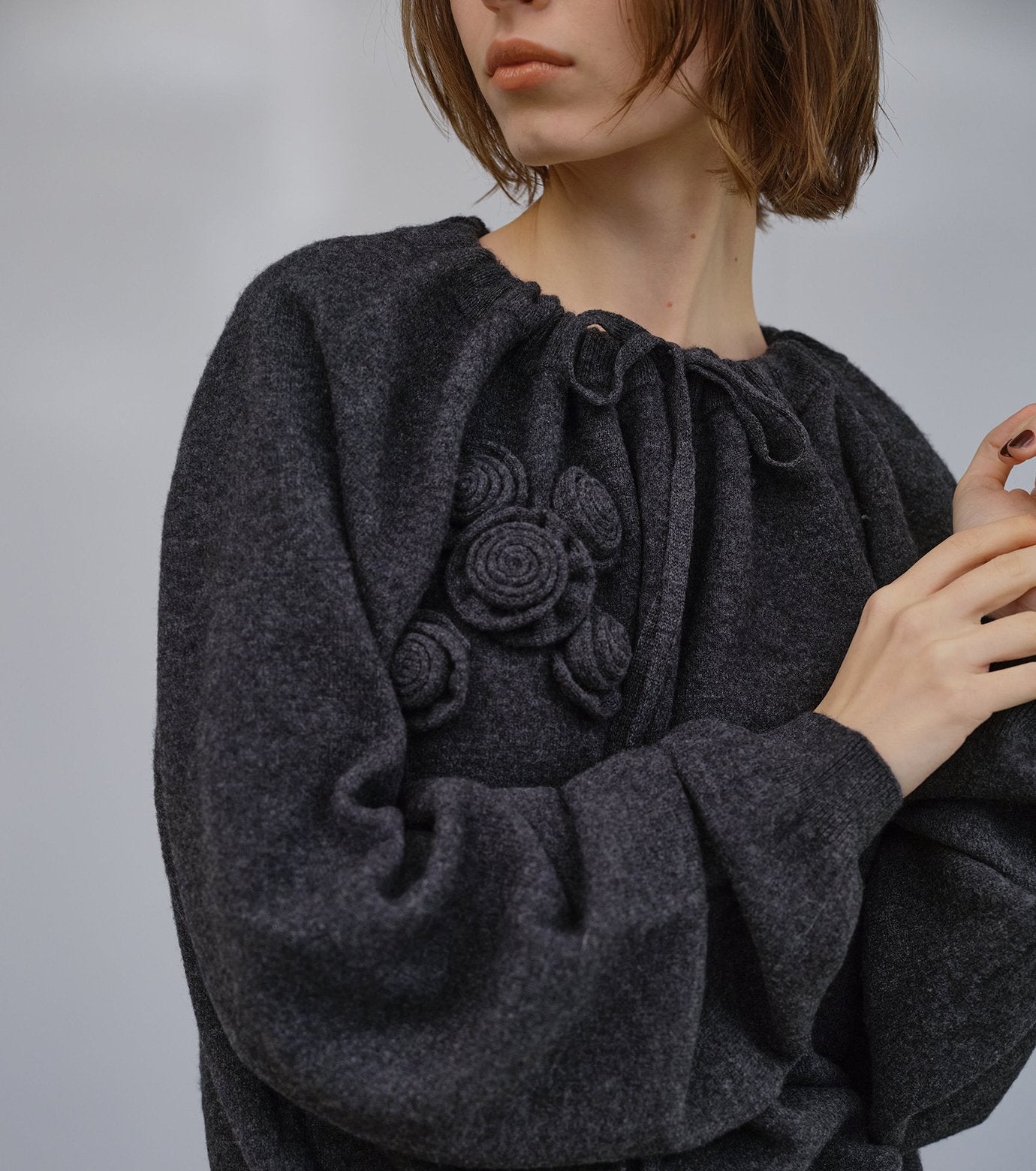 Gathered Neckline Pullover