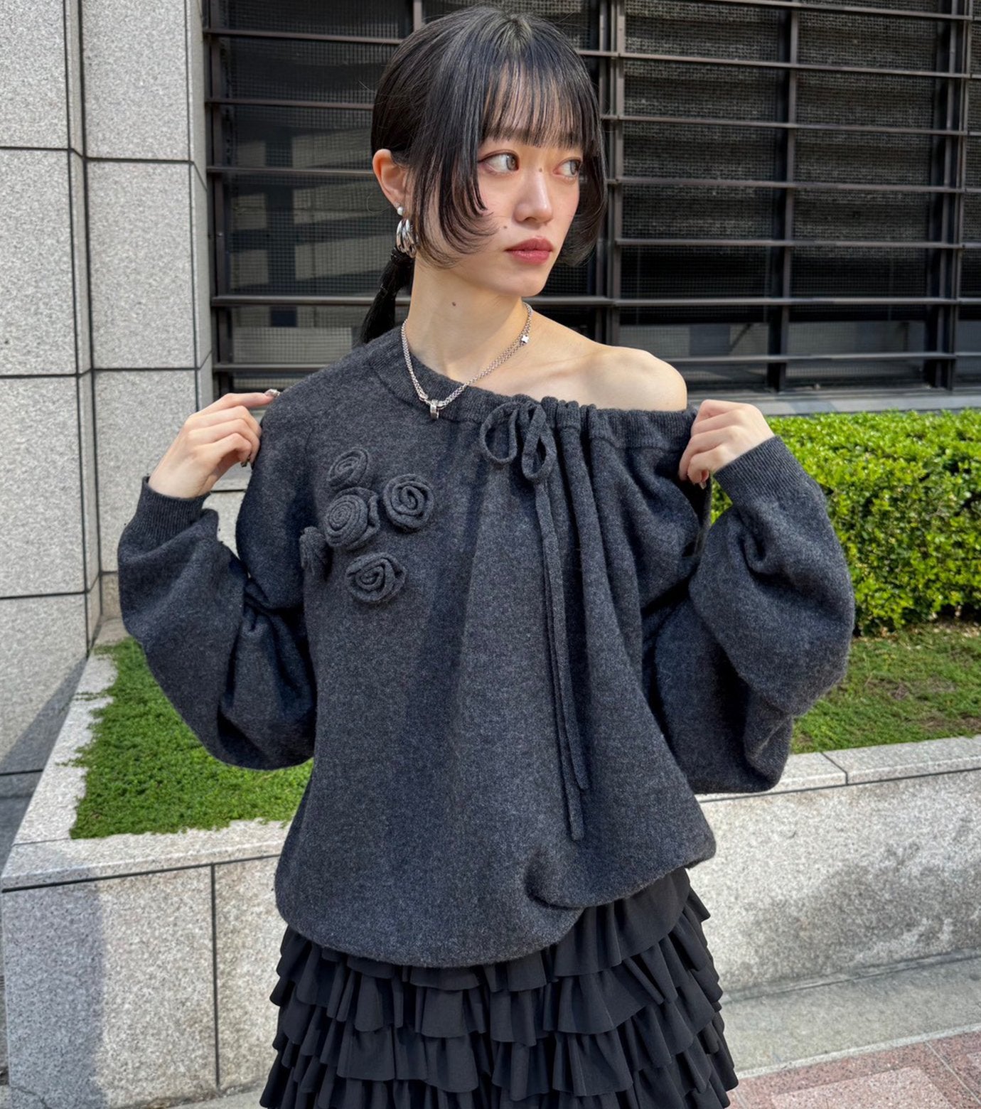 Gathered Neckline Pullover