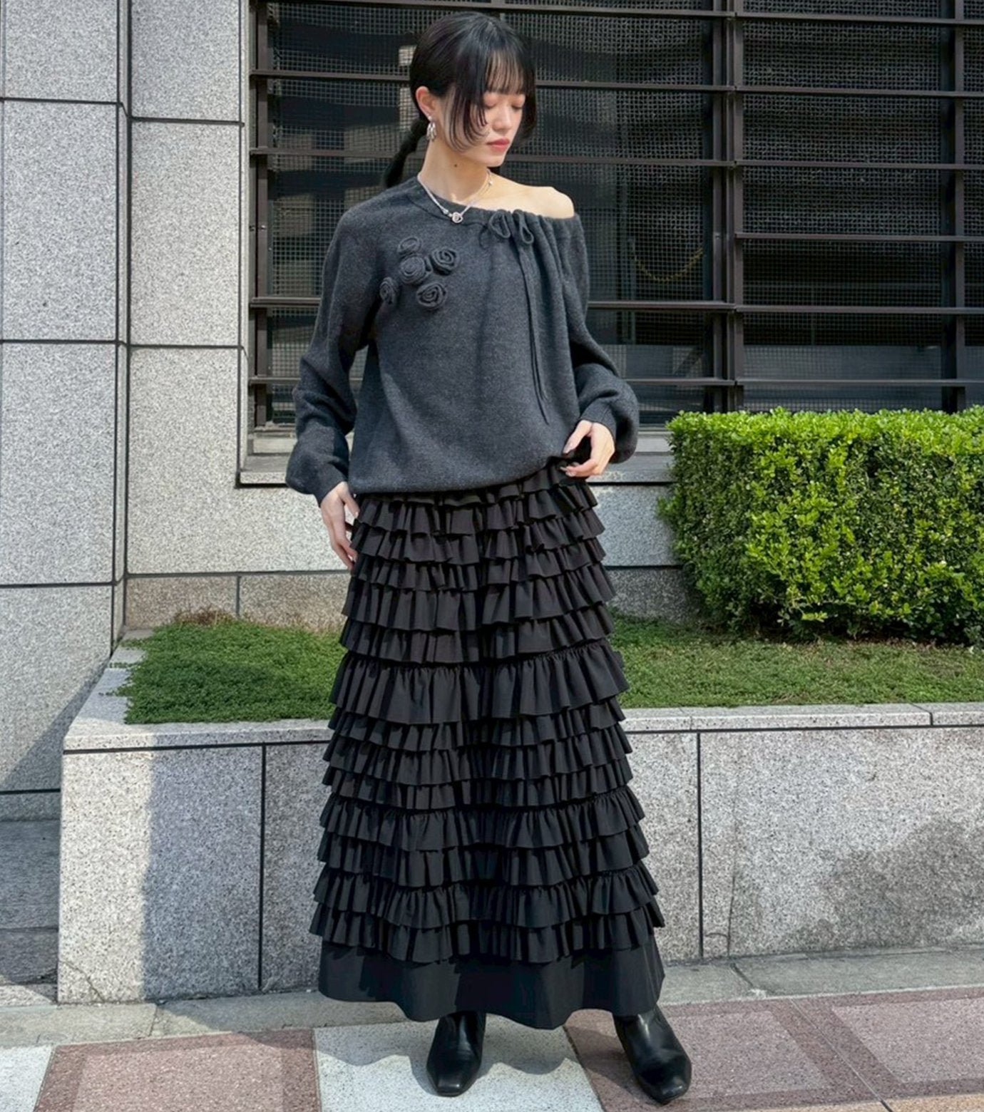 Gathered Neckline Pullover