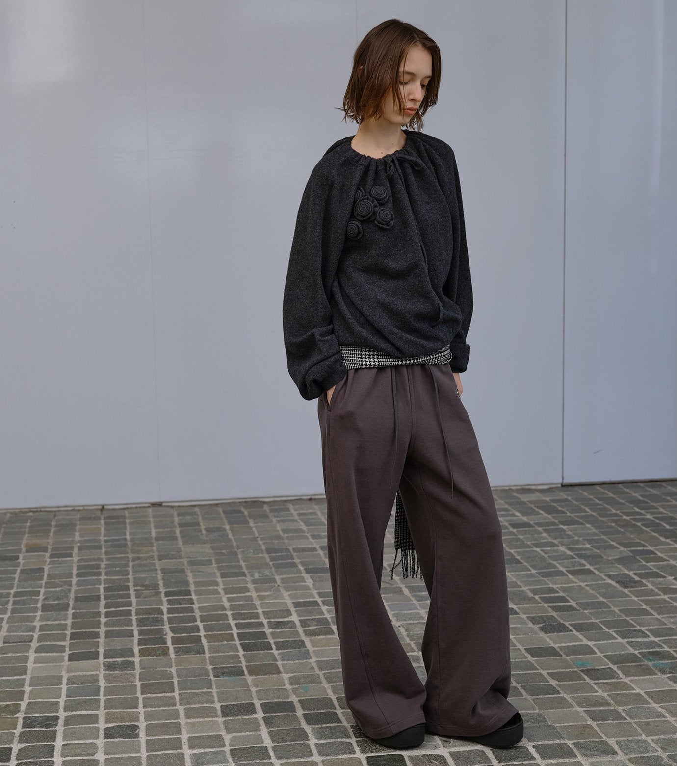 Gathered Neckline Pullover