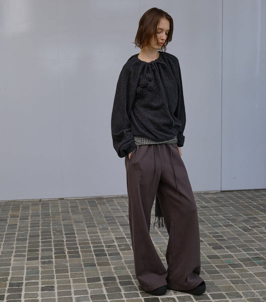 Gathered Neckline Pullover