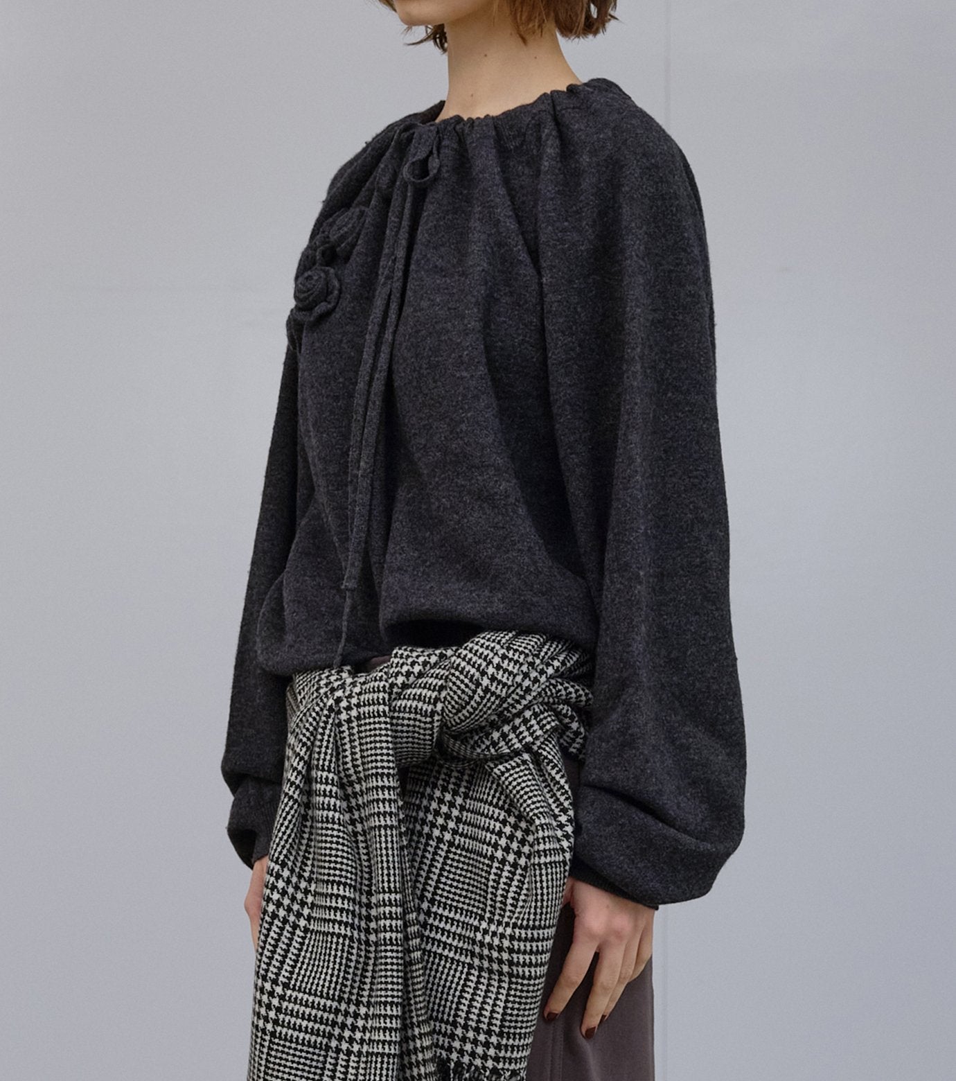 Gathered Neckline Pullover