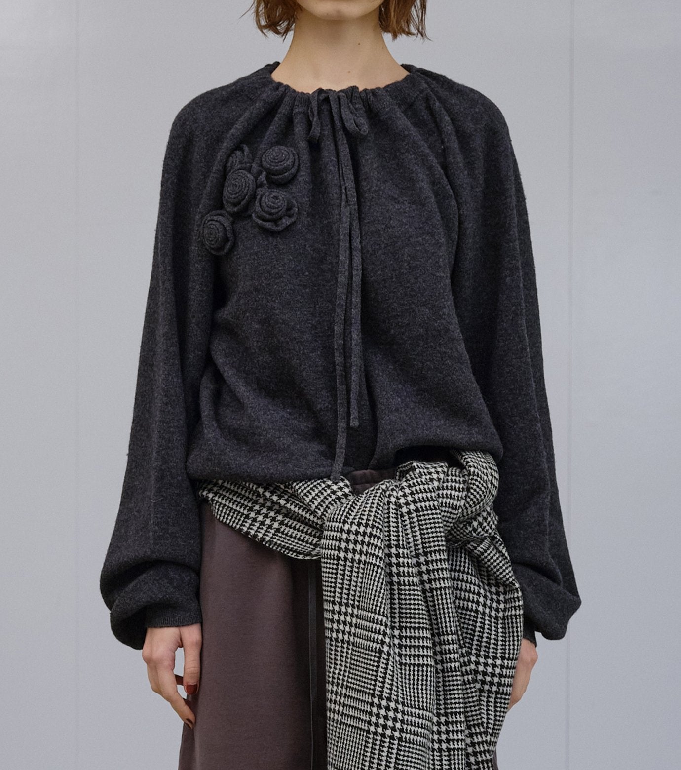 Gathered Neckline Pullover