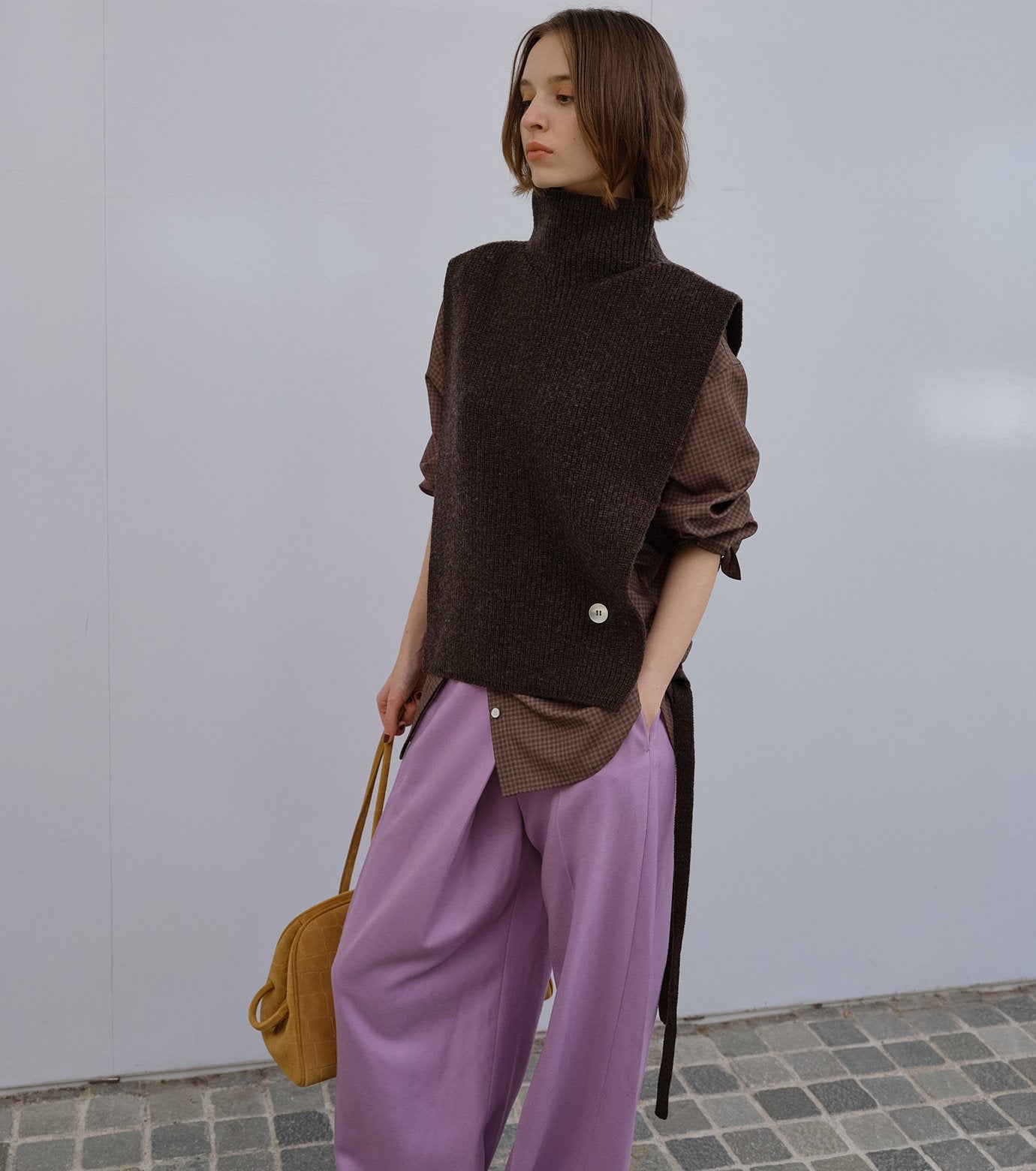 Asymmetric Knit Vest