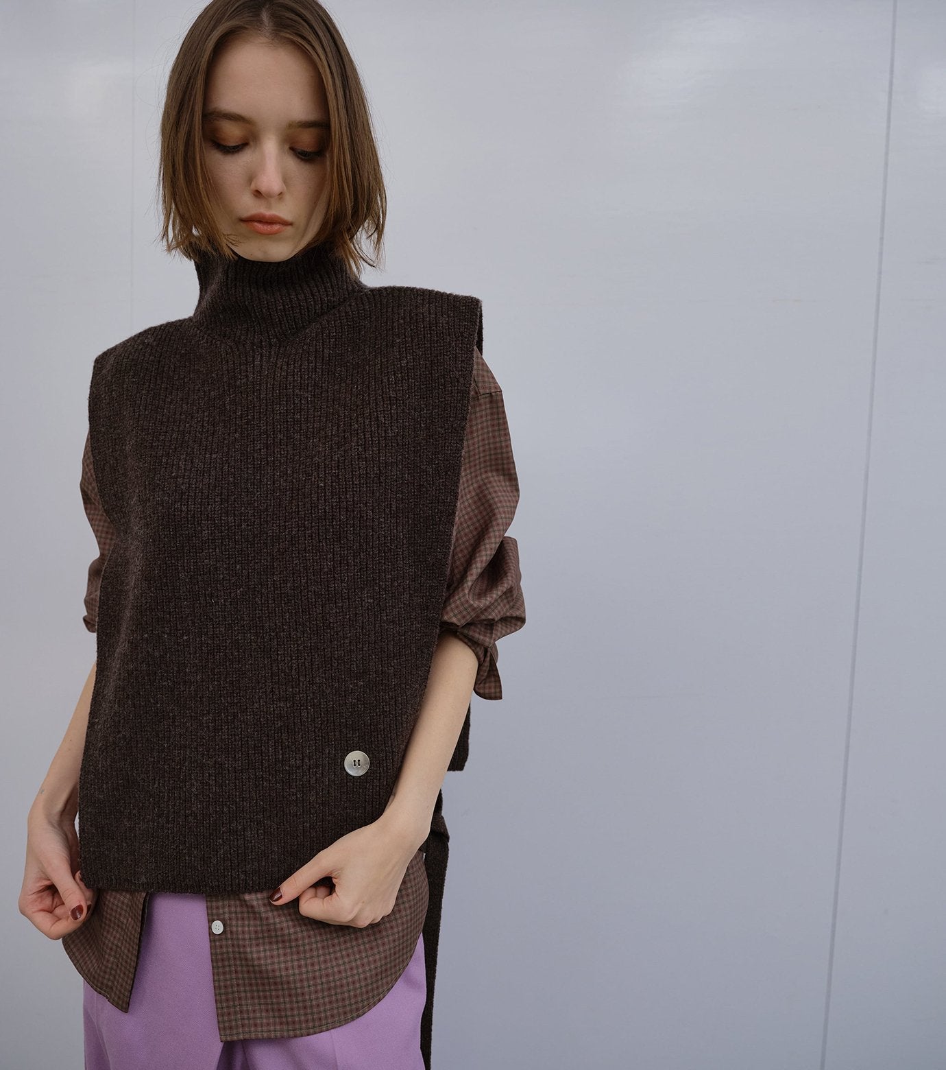 Asymmetric Knit Vest