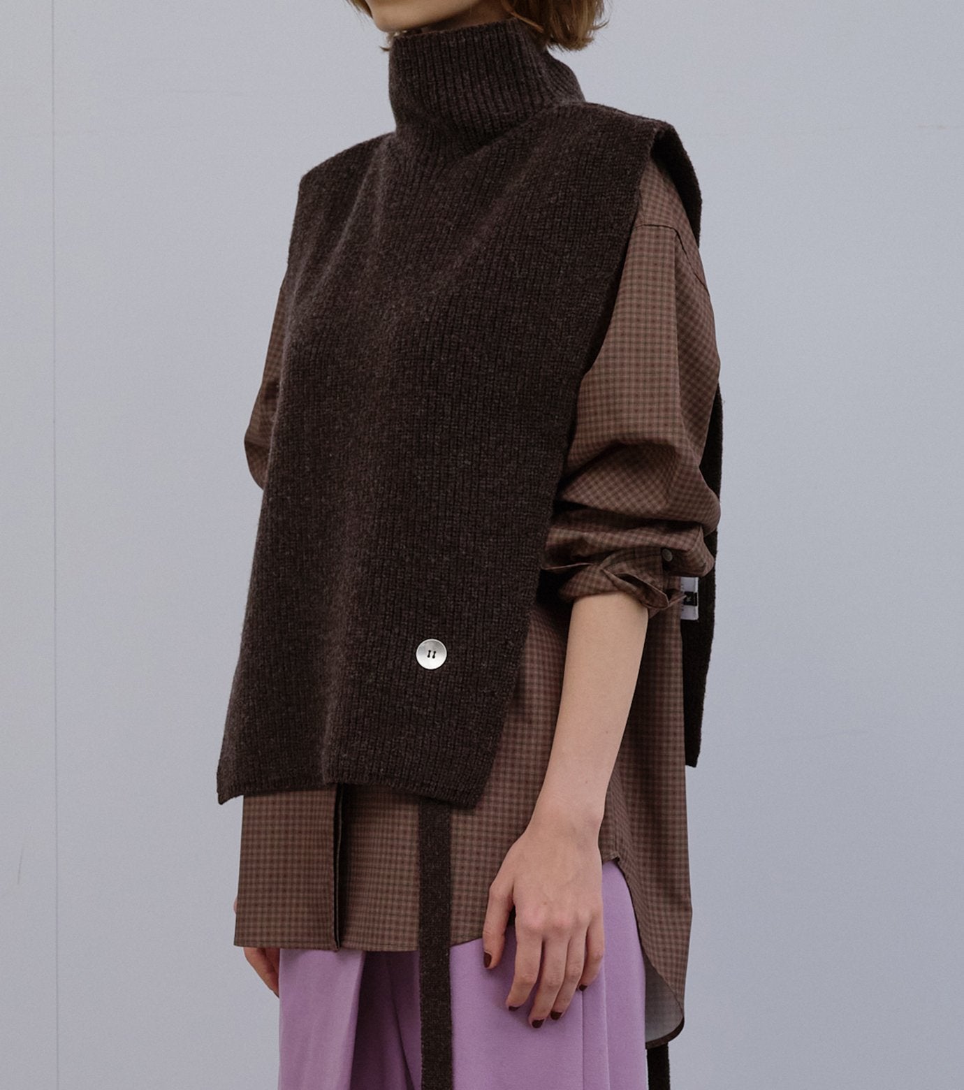 Asymmetric Knit Vest