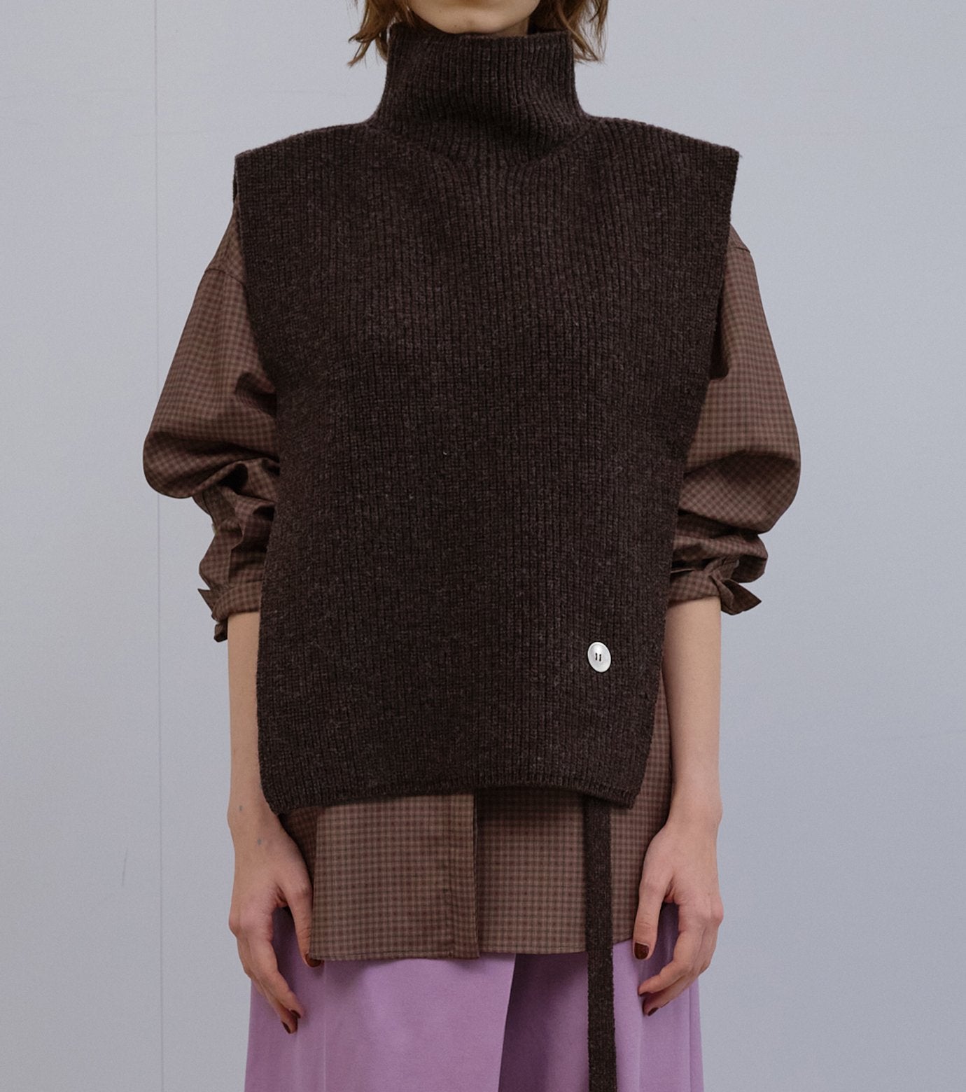 Asymmetric Knit Vest