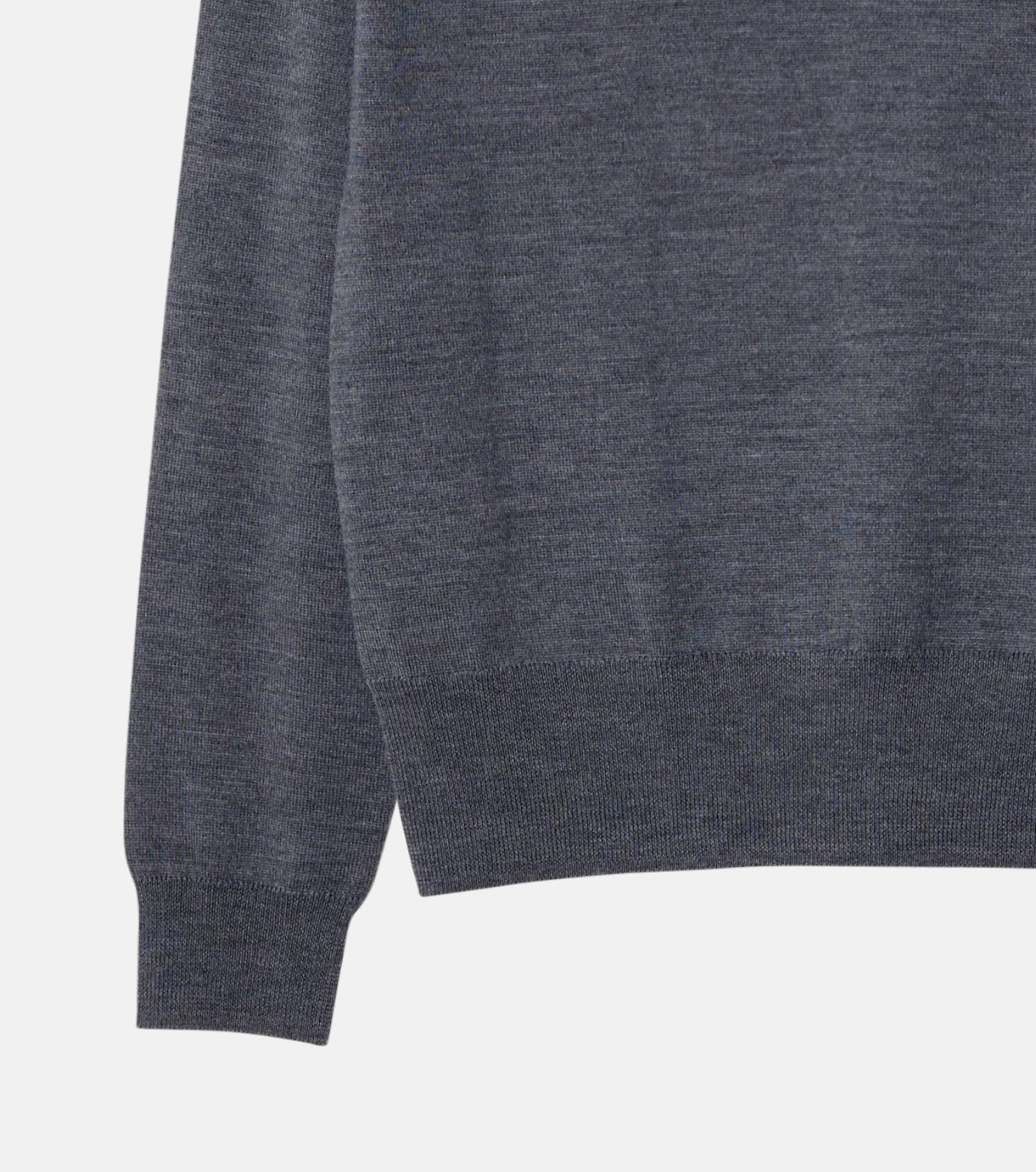 Crochet-Collar Fine Knit Sweater