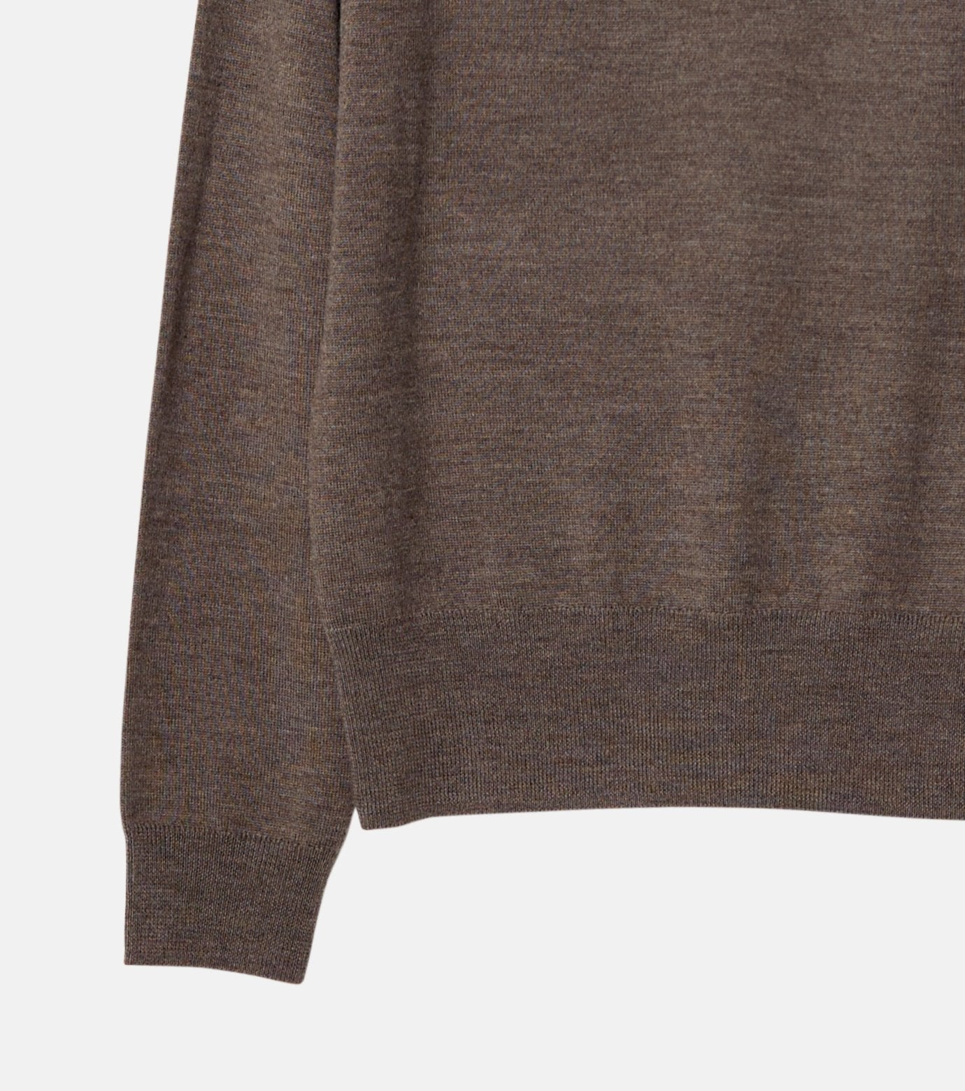 Crochet-Collar Fine Knit Sweater