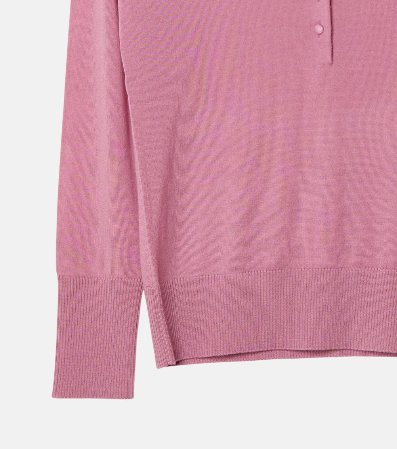 Button-Front High Neck Knit