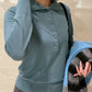 Button-Front High Neck Knit