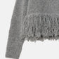 Fringe-Hem Pullover