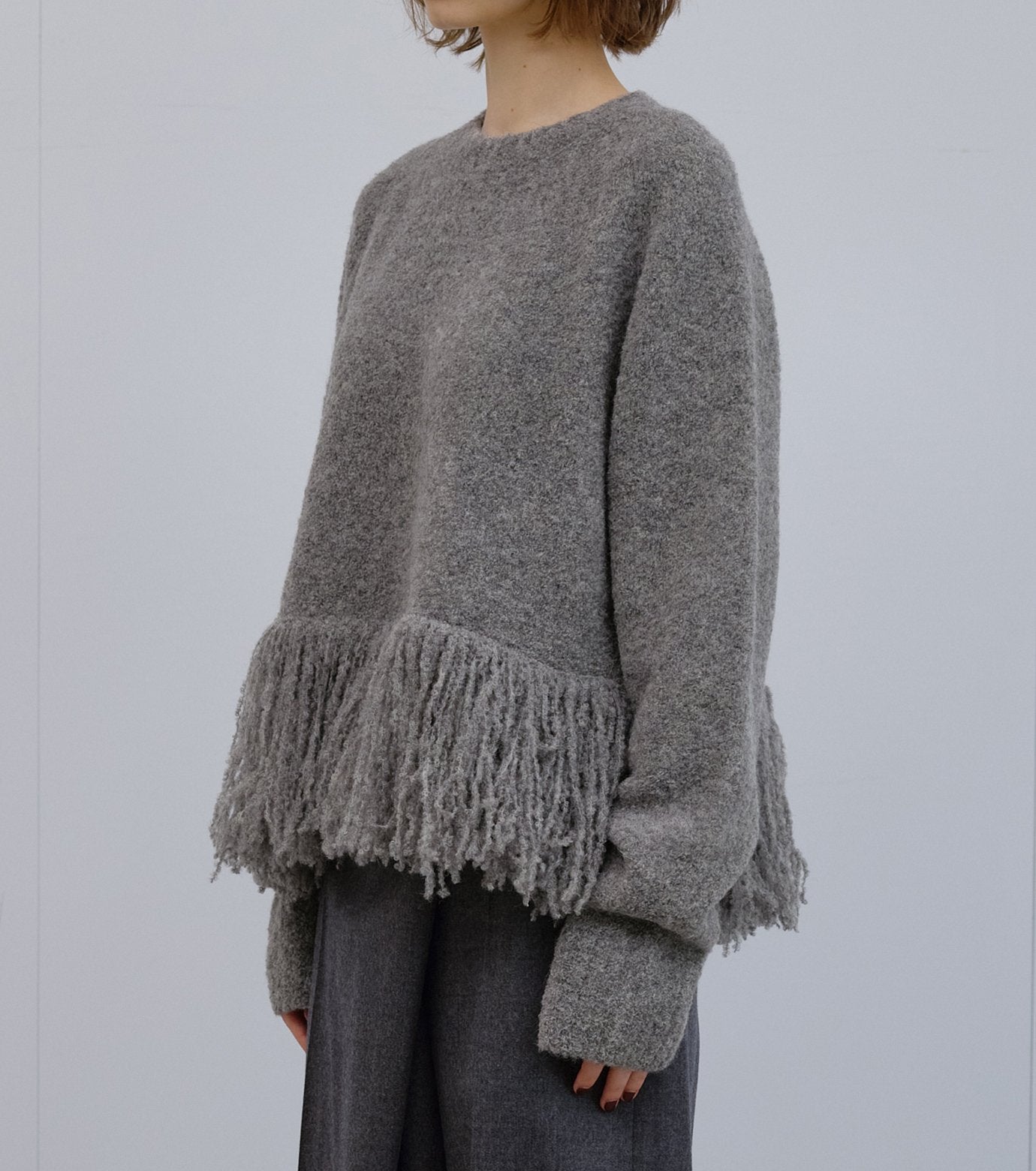 Fringe-Hem Pullover