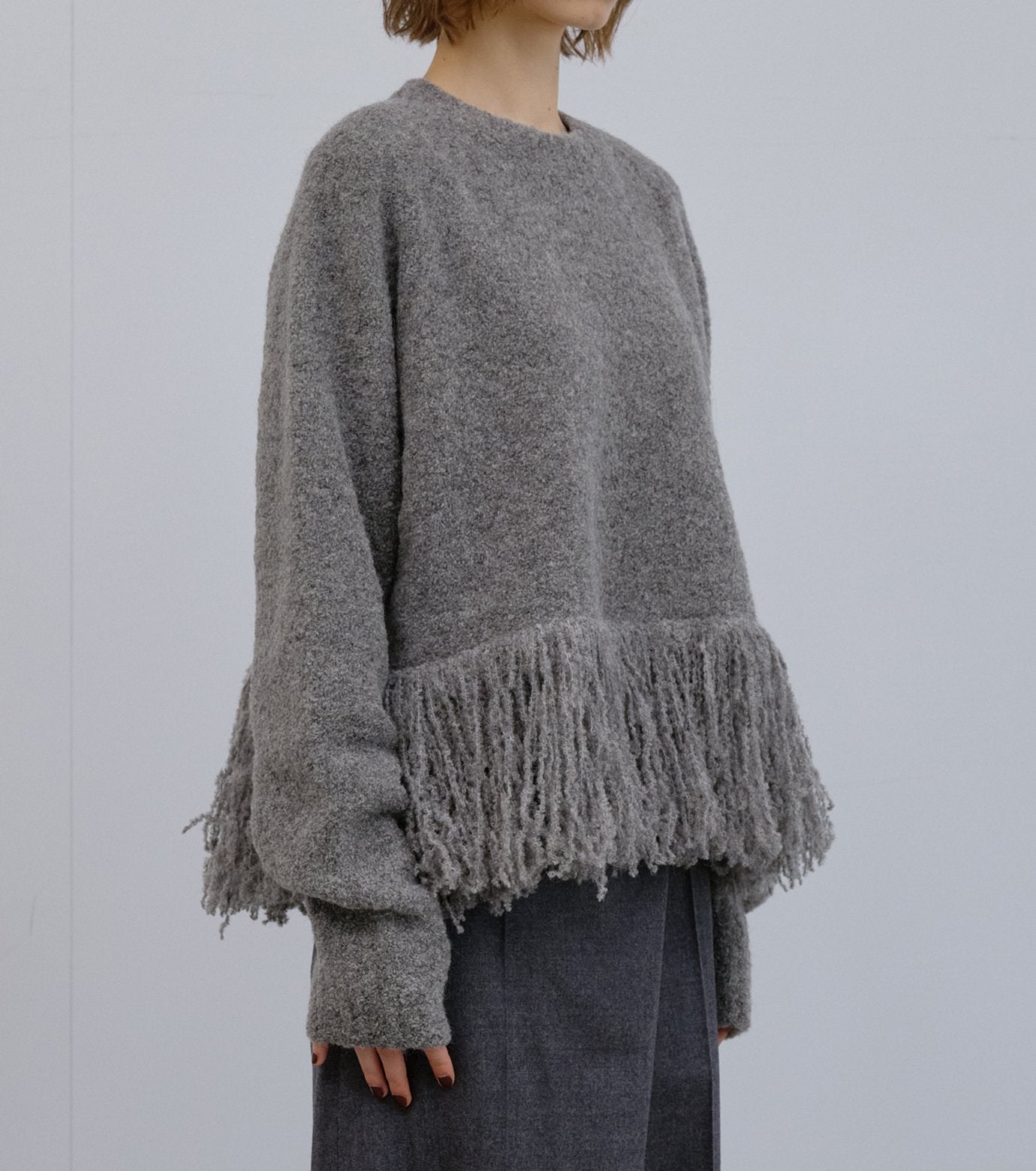 Fringe-Hem Pullover