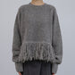 Fringe-Hem Pullover