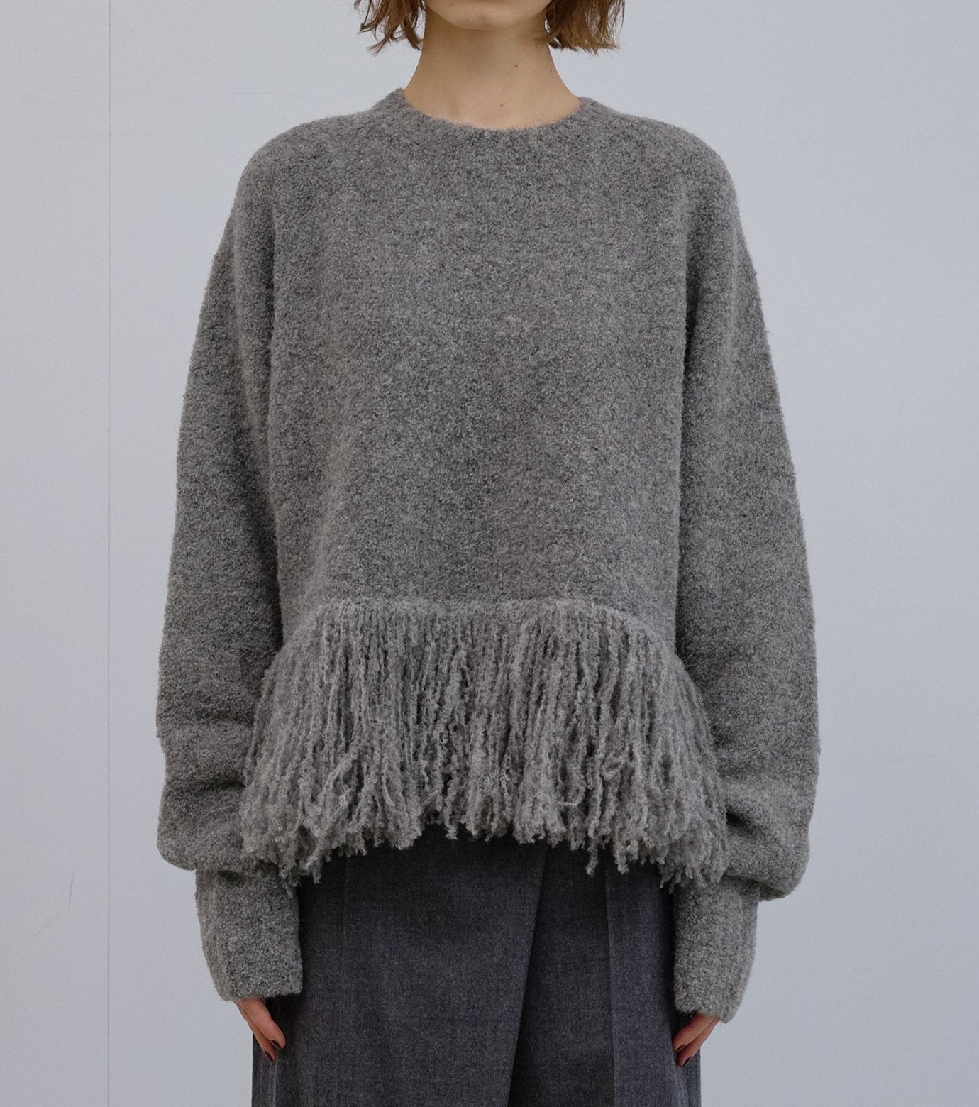 Fringe-Hem Pullover