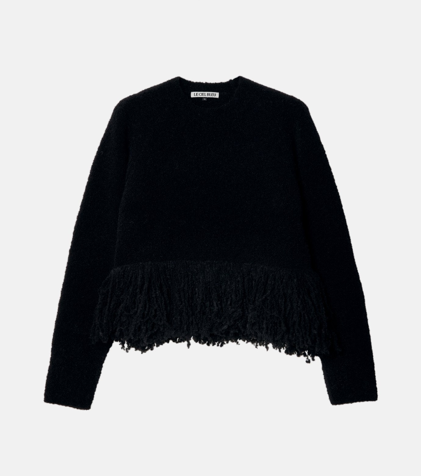 Fringe-Hem Pullover