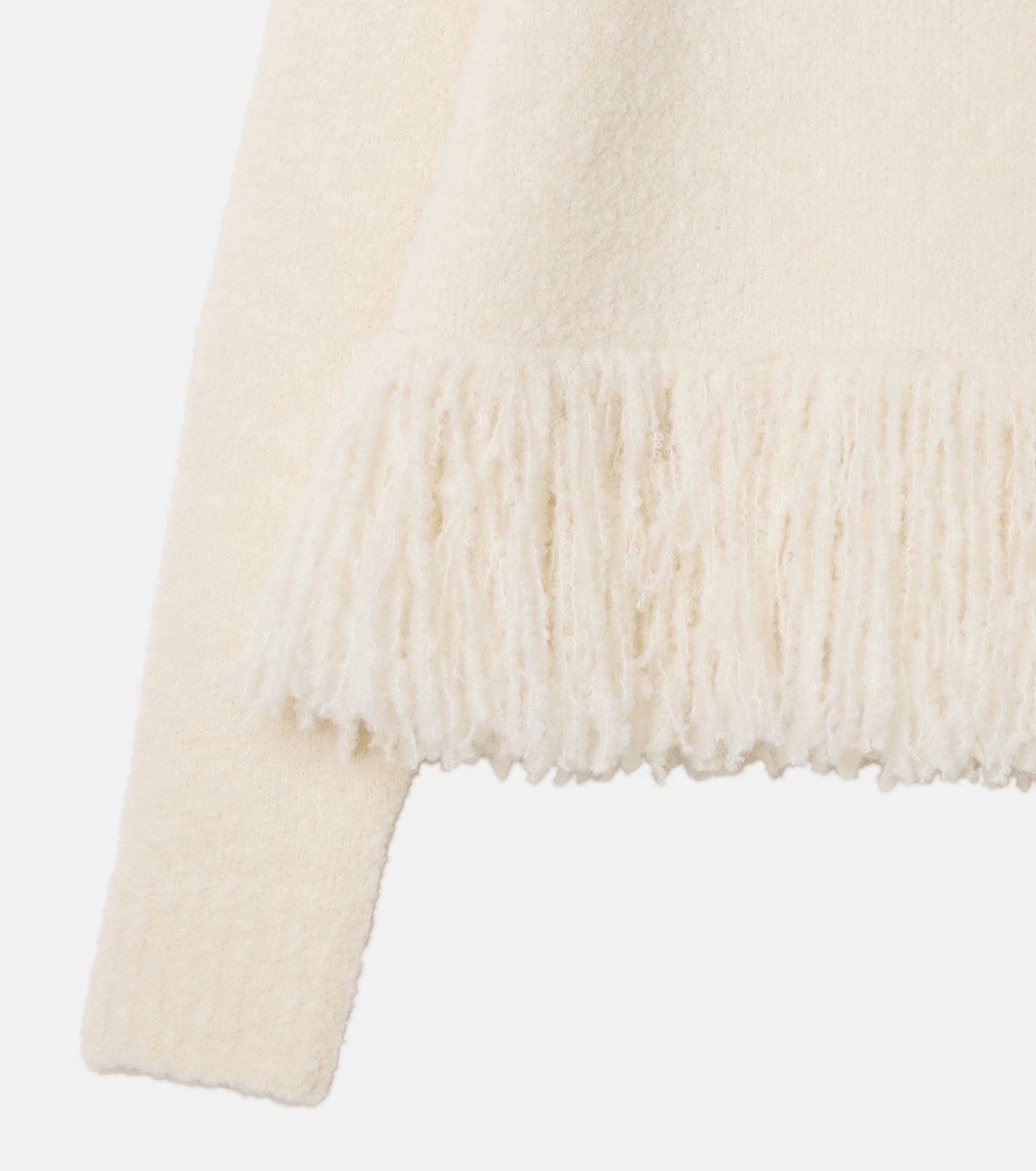 Fringe-Hem Pullover