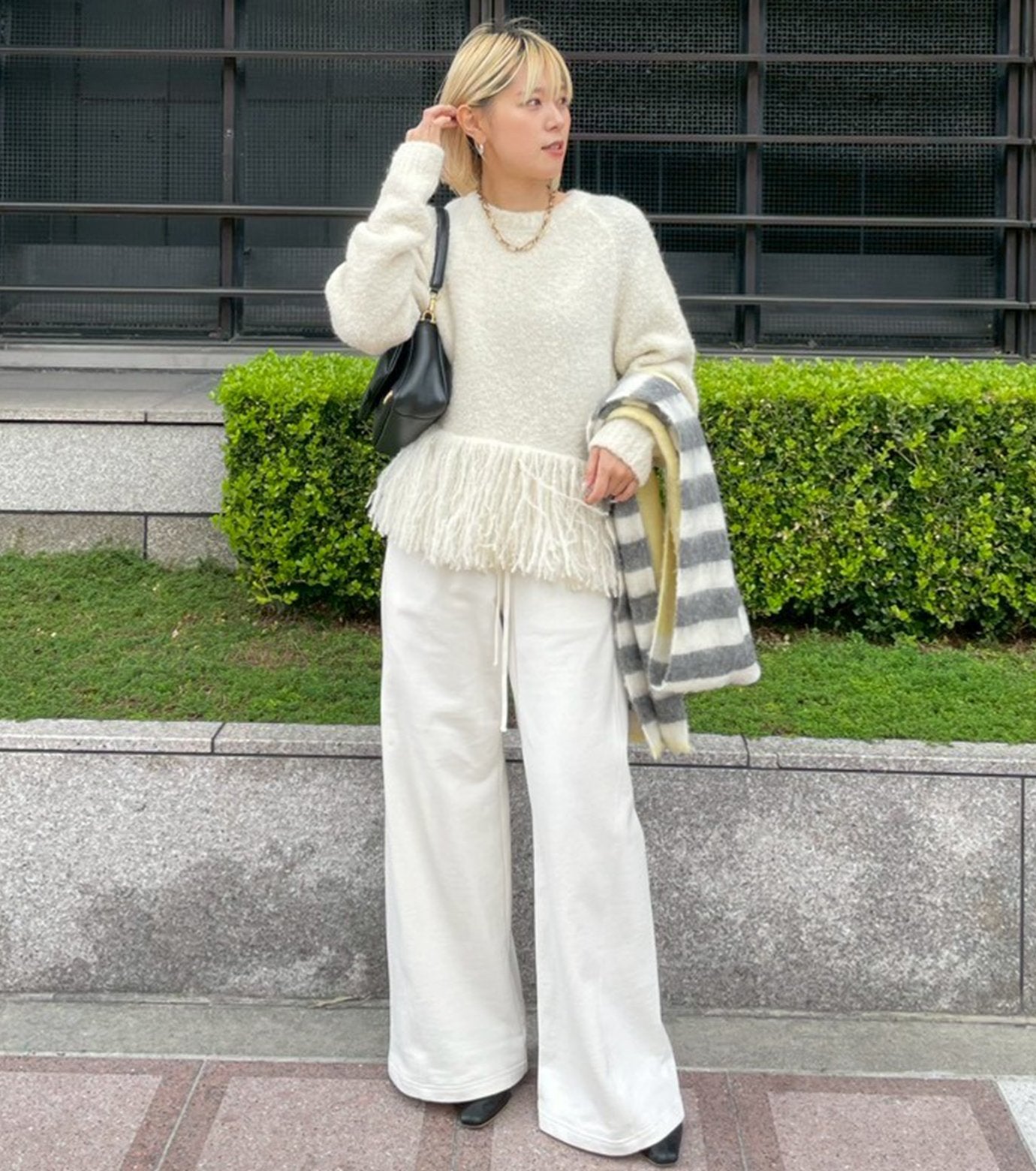 Fringe-Hem Pullover