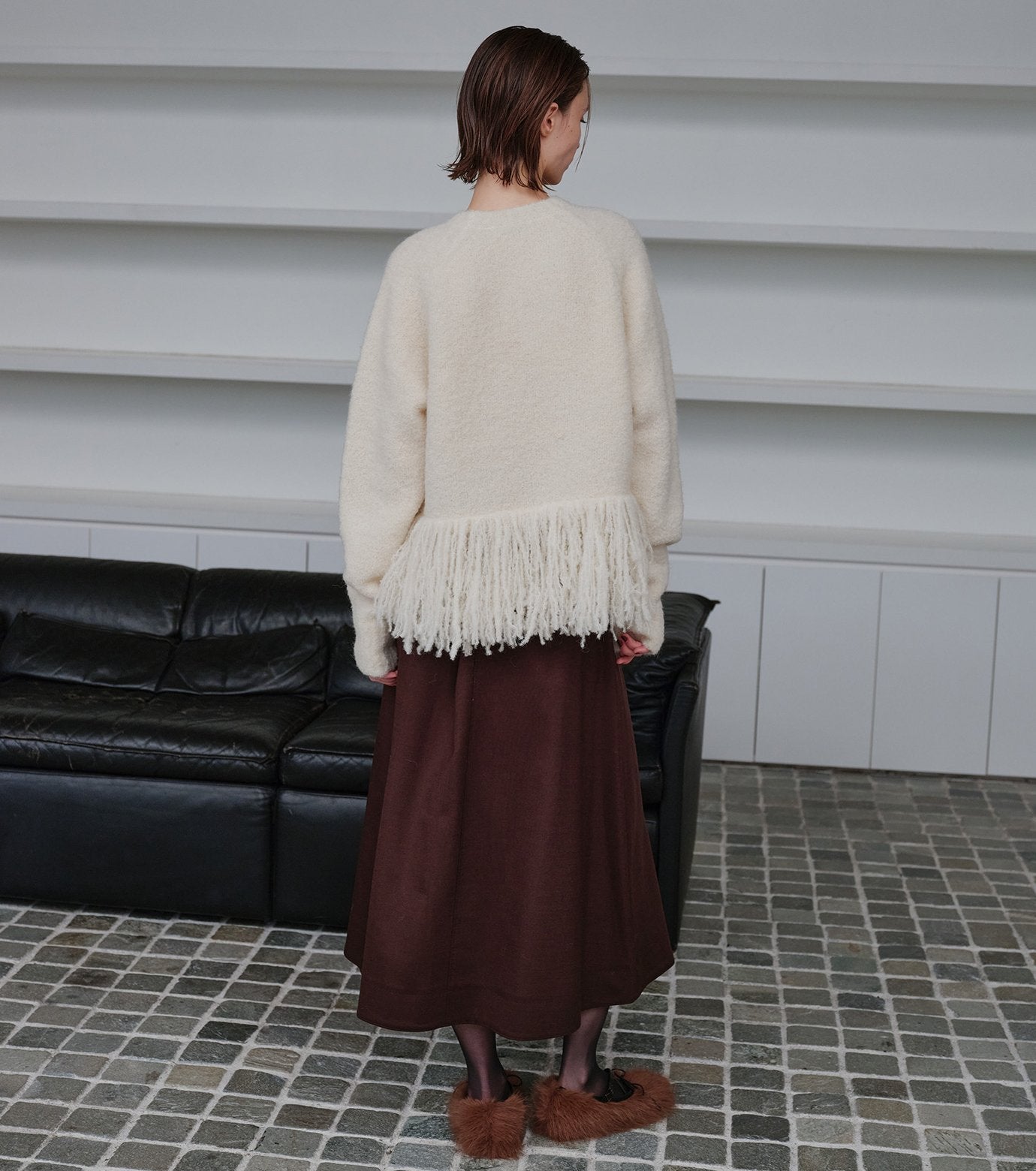 Fringe-Hem Pullover