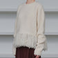 Fringe-Hem Pullover