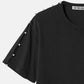 Boxy T-shirt w/Pearl Embellishment