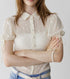 Dot Tulle Shortsleeve Blouse